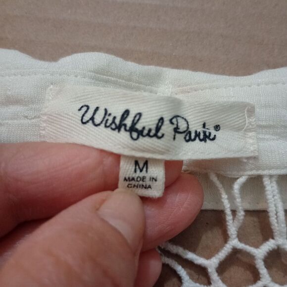 Wishful park whiteoff Long sleve bottom dow womens blouse - Picture 10 of 16